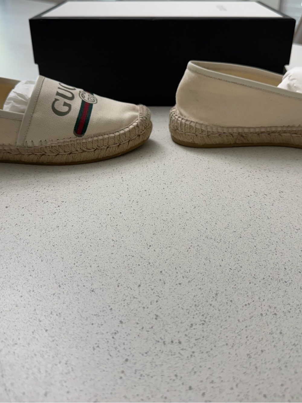 Gucci Beige Canvas Slip-On Espadrilles - Picture 2 of 6
